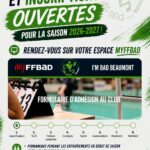 Les inscriptions pour la saison 2026/2027 sont ouvertes